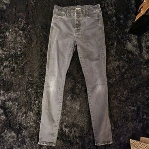 MOTHER Gray Pixie Jeans Sleek Fit